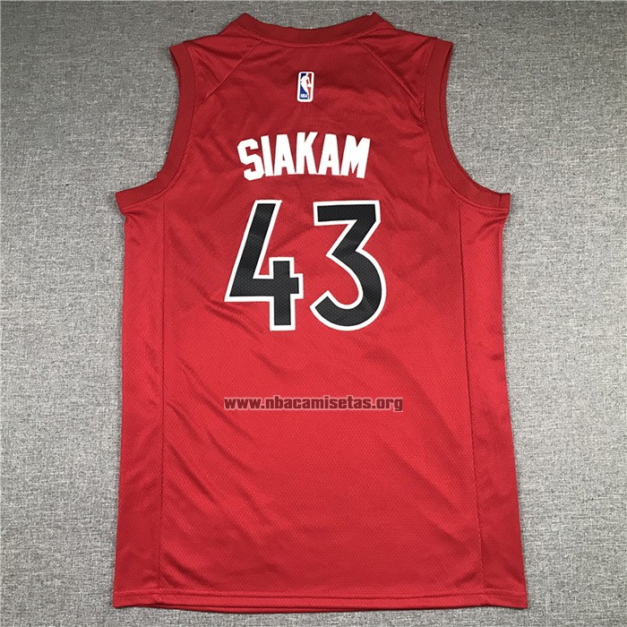 Camiseta Toronto Raptors Pascal Siakam NO 43 Icon 2020-21 Rojo